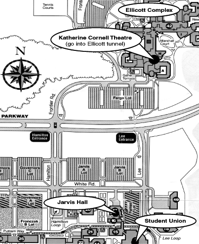 Katherine Cornell Theatre on UB North Campus map