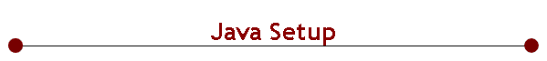  Java Setup 