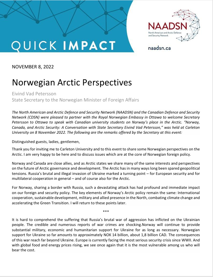 Norwegian Arctic Perspectives