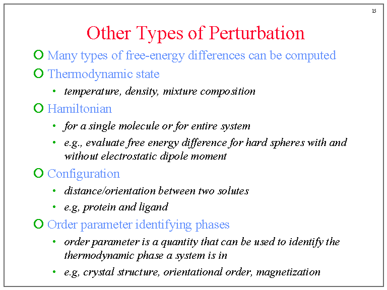 Other Types of Perturbation